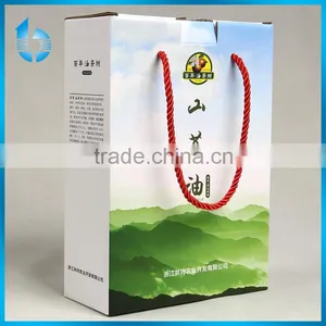 Corrugated Paper Packaging Box for China Tea-seed Oil Packing Box With Nylon String thumbnail-1