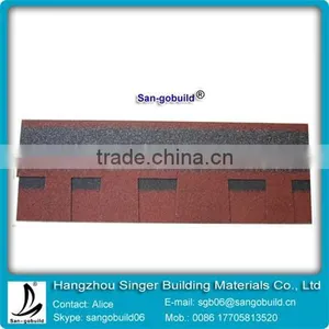 Asphalt Fiberglass Color Granules Material Laminated Shingle thumbnail-1