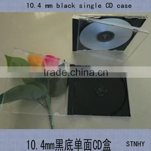 10.4mm Single Black Tray Clear CD Case thumbnail-1