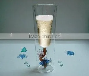 Souvenir Drinking Glass ( Coral With Blue Fish ) thumbnail-1
