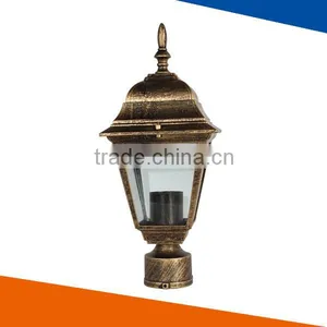 Engergy Saving Classic Black Bronze Outdoor Pillar Light, IP44, Glass and Die Cast Aluminium, 100W, E27, 12v 220v thumbnail-1