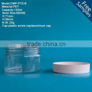 5 OZ 150 ML Wholesale Transparent Pet Plastic Jar thumbnail-1