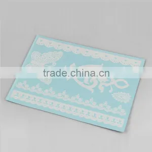 Water Transfer Temporary Hindu Sexy Bridal Indian Flash White Lace Durable Tattoo Sticker thumbnail-5