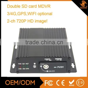 2-ch 720P Mobile Dvr H.264 Gps sd Card Mobile Dvr 3G GPS G-Sensor 128GB Storage thumbnail-2