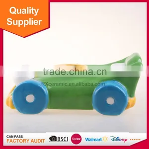 Hot Selling Car Shape Kids Piggy Bank Ceramic Money Box With Handle thumbnail-2