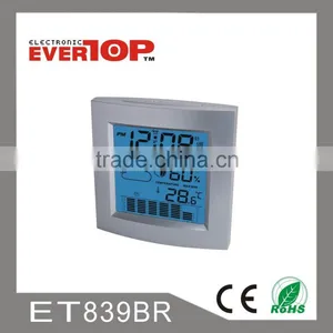 NEW DIGITAL LCD CLOCK WITH BLUE BACKLIGHT AND DCF ET839BR thumbnail-1