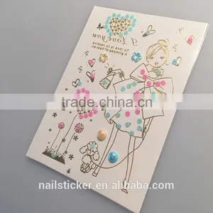 Custom Multi-application Metallic Tattoo With Rhinestone Gold Crystal Hair Tattoo Stickers thumbnail-5