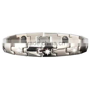 Noporblem D010 FDA Germanium Tourmaline Stainless Steel Smart Bio Power Energy Bracelet thumbnail-2