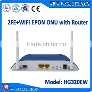New Design 2FE+WiFi GEPON ONU Fiber Optic Node Wireless Router With Speed 300Mbps Made in China thumbnail-1