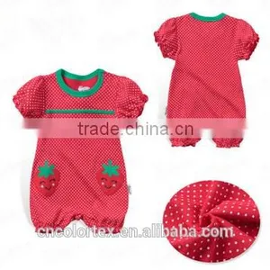2016 New Style Baby Girls Cute Embroidery Short Sleeve Romper Creeper thumbnail-2