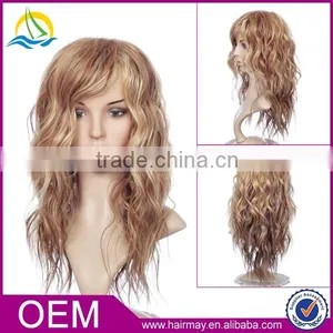 China Wig Supplier Wholesale European Bohemian Wig Kinky Blonde Curly Hair Wig thumbnail-1