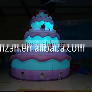 Giant LED Inflatable Birthday Cake for Outdoor Decoration thumbnail-3