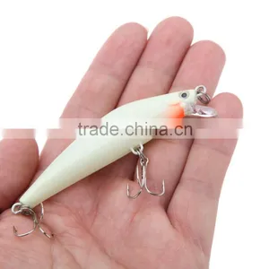 3D Luminous Night Bait Minnow Lure Hard Bait Lure Fish Hook 82mm 8g Artificial Fishing Tackle Accessory With Two Triangle Hooks thumbnail-1