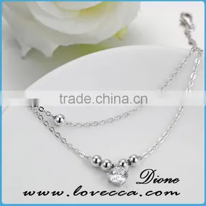 China Wholesale 925 Sterling Silver Bracelet Women Love Heart Silver Chain thumbnail-2