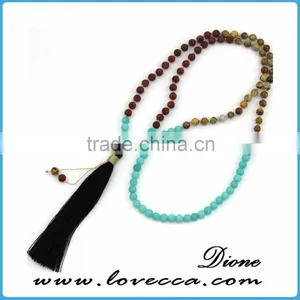 Blue Stones Charms New Design Long Necklace Jewelry thumbnail-3