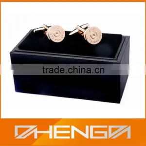 Best Sell Factory Custom Made High Quality Black Leather Cufflink Boxes (ZDS-F272) thumbnail-1