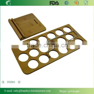 DX001/Bamboo Wooden Spice Jar Shaker Recipe Holder Rack Stand thumbnail-6