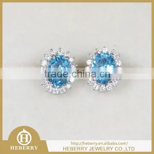 Handmade Fashion Earring in Topaze Precious Gemstone thumbnail-5