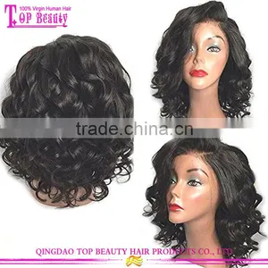 8A Grade Fashion Hairstyle Brazilian Full Lace Short Human Hair Bob Wig thumbnail-1