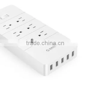 6 Outlet 5 Port USB Smart Power Strip With Usb Port US Plug CE UL ETL CETL Certictication Socket Electrical Plug Extension Cord thumbnail-3