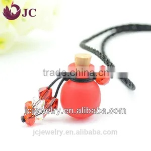 Jewelry Mini Glass Ball Bottle Perfume Essential Oil Pendant Necklace Wholesale thumbnail-4