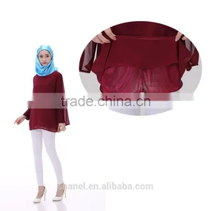 2016 Latest Design Chiffon Muslim Women Tops Islamic Tops Blouse thumbnail-3