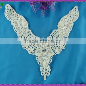 New Fashion Dresses Guipure Lace Textile Embroidered Embroidery Organza Lace Collar for Garment thumbnail-1
