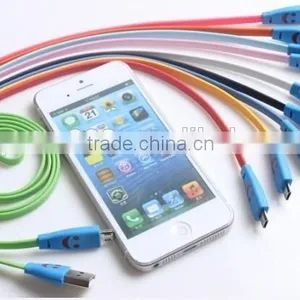 2015 New Products Smile Face Usb Rope Data Charging Cable Used for Samaung and Other Android Smartphones thumbnail-1