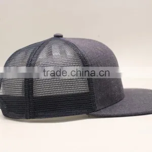 High Quality Distressed Blank Flat Bill Trucker Cap For Sales Hat Trucker thumbnail-4