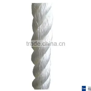 White 3 Strands Twisted Nylon Rope, Nylon Marine Rope thumbnail-1
