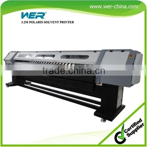 3.2m Large Format Solvent Outdoor Printer Spectra Polaris Print Heads 512 15pl Head Solvent Printer WER-P3208 thumbnail-1