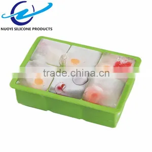 6 Cavities High Quality Large Ice Cube Tray Silicone thumbnail-2
