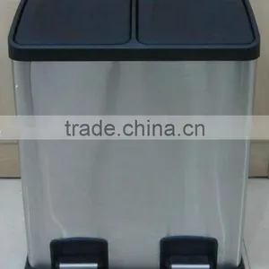 2 Compartment Waste Bin With Pedal thumbnail-1