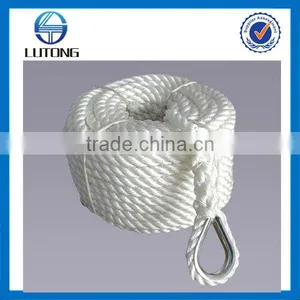 3/4strands Polyester Mooring Rope for Ship thumbnail-1
