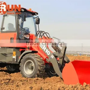 Qingdao Everun New Design Strong Mini Front End Loader 1 Ton Wheel Loader With Mixer Bucket thumbnail-2