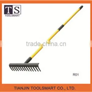 Hot Garden Hand Steel Rake R With Long Handle for Sale thumbnail-2