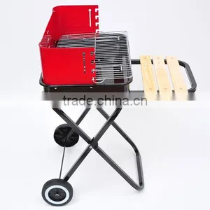 Folding Portable BBQ Grill Trolley thumbnail-2