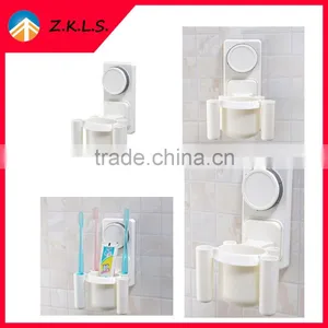 Household Home Wall Plastic Toothpaste And Toothbrush Holder thumbnail-2