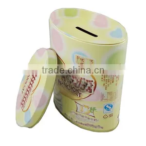 Oval Coin Tin With Metal Lid thumbnail-1