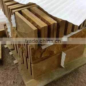 Good Quality of Natural Yellow Sandstone Block for Wall Decorating thumbnail-2