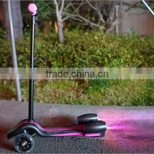Cool Electric Jet Spray Design 3 Wheel LED Scooter For Kids, 4.5inch High Quality Adjustable Electric Scooter For Children thumbnail-3