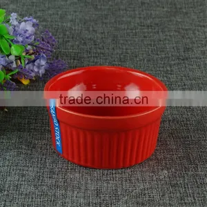 Colorful Red Porcelain Salad Bowl Black Cheap Pasta Bowl thumbnail-1