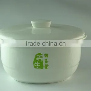 Kitchen Utensil White Ceramic Serving Soup Tureen With Lid thumbnail-1