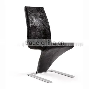 Modern Z Shape Leather Cover Dining Chair thumbnail-3