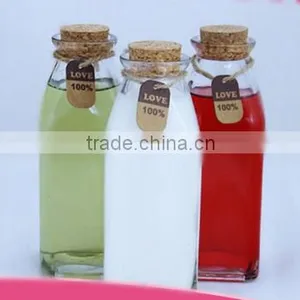 Clear Glass Juice Bottle / Glass Milk Bottle thumbnail-1