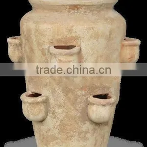 Washed Terracotta Planter Made by Mekong Delta Clays for Garden Collections thumbnail-1