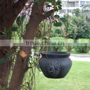 Fiberglass Clay Hanging Planter Pots thumbnail-1