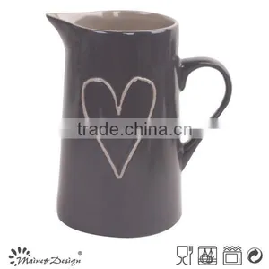 Wholesale Ceramic Water Jug for Home Decorationm,embossed Stoneware Water Jug thumbnail-1