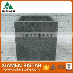Hot Sale Dark Gray G654 Stone Garden Flower Pot thumbnail-1