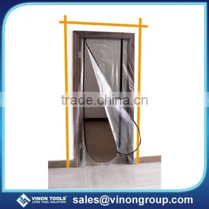 Heavy Duty Self Adhesive Plastic Zipper Door /plastic Door Protector thumbnail-1
